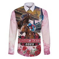 Kentucky Horses Racing 2025 Family Matching Off Shoulder Maxi Dress and Hawaiian Shirt Churchill Downs The Race for the Roses