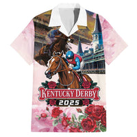 Kentucky Horses Racing 2025 Family Matching Off Shoulder Short Dress and Hawaiian Shirt Churchill Downs The Race for the Roses