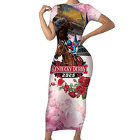 Kentucky Horses Racing 2025 Family Matching Short Sleeve Bodycon Dress and Hawaiian Shirt Churchill Downs The Race for the Roses