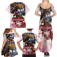 Kentucky Horses Racing 2025 Family Matching Summer Maxi Dress and Hawaiian Shirt Churchill Downs The Race for the Roses