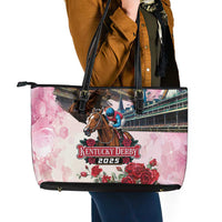 Kentucky Horses Racing 2025 Leather Tote Bag Churchill Downs The Race for the Roses