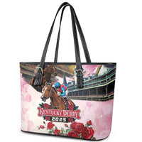 Kentucky Horses Racing 2025 Leather Tote Bag Churchill Downs The Race for the Roses