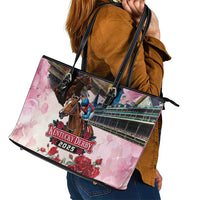 Kentucky Horses Racing 2025 Leather Tote Bag Churchill Downs The Race for the Roses