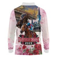 Kentucky Horses Racing 2025 Long Sleeve Polo Shirt Churchill Downs The Race for the Roses