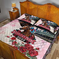 Kentucky Horses Racing 2025 Quilt Bed Set Churchill Downs The Race for the Roses