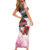 Kentucky Horses Racing 2025 Short Sleeve Bodycon Dress Churchill Downs The Race for the Roses