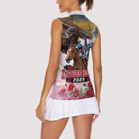 Kentucky Horses Racing 2025 Women Sleeveless Polo Shirt Churchill Downs The Race for the Roses