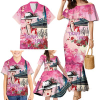 Kentucky Horses Racing Family Matching Mermaid Dress and Hawaiian Shirt Churchill Downs Derby Girl Watercolor Style