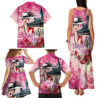 Kentucky Horses Racing Family Matching Tank Maxi Dress and Hawaiian Shirt Churchill Downs Derby Girl Watercolor Style