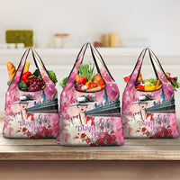 Kentucky Horses Racing Grocery Bag Churchill Downs Derby Girl Watercolor Style