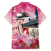 Kentucky Horses Racing Hawaiian Shirt Churchill Downs Derby Girl Watercolor Style