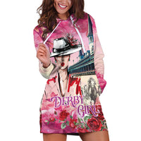 Kentucky Horses Racing Hoodie Dress Churchill Downs Derby Girl Watercolor Style