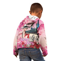 Kentucky Horses Racing Kid Hoodie Churchill Downs Derby Girl Watercolor Style