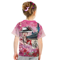 Kentucky Horses Racing Kid T Shirt Churchill Downs Derby Girl Watercolor Style