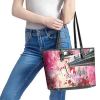 Kentucky Horses Racing Leather Tote Bag Churchill Downs Derby Girl Watercolor Style