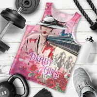 Kentucky Horses Racing Men Tank Top Churchill Downs Derby Girl Watercolor Style