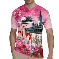 Kentucky Horses Racing Rugby Jersey Churchill Downs Derby Girl Watercolor Style