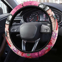 Kentucky Horses Racing Steering Wheel Cover Churchill Downs Derby Girl Watercolor Style