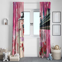 Kentucky Horses Racing Window Curtain Churchill Downs Derby Girl Watercolor Style