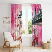 Kentucky Horses Racing Window Curtain Churchill Downs Derby Girl Watercolor Style