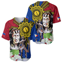 Philippines Lapu-Lapu Baseball Jersey Filipino Sun Tattoo With Yakan Pattern - Wonder Print Shop