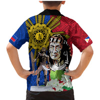 Philippines Lapu-Lapu Family Matching Mermaid Dress and Hawaiian Shirt Filipino Sun Tattoo With Yakan Pattern - Wonder Print Shop