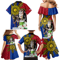 Philippines Lapu-Lapu Family Matching Mermaid Dress and Hawaiian Shirt Filipino Sun Tattoo With Yakan Pattern - Wonder Print Shop