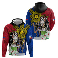Philippines Lapu-Lapu Hoodie Filipino Sun Tattoo With Yakan Pattern - Wonder Print Shop