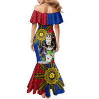 Philippines Lapu-Lapu Mermaid Dress Filipino Sun Tattoo With Yakan Pattern - Wonder Print Shop