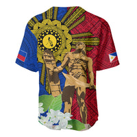 Philippines Lapu Lapu King Jasmine Flowers Baseball Jersey Filipino Sun Tattoo - Wonder Print Shop