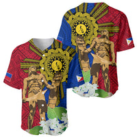Philippines Lapu Lapu King Jasmine Flowers Baseball Jersey Filipino Sun Tattoo - Wonder Print Shop