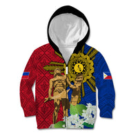 Philippines Lapu Lapu King Jasmine Flowers Kid Hoodie Filipino Sun Tattoo - Wonder Print Shop