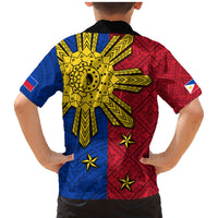 Philippines Sun Batok Tattoo Family Matching Mermaid Dress and Hawaiian Shirt Polynesian and Yakan Pattern - Wonder Print Shop