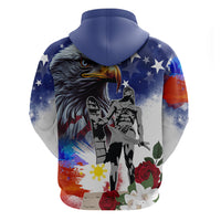 Philippines and American Together Zip Hoodie Filipino Lapulapu and Bald Eagle - Wonder Print Shop