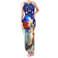 Philippines and American Together Family Matching Tank Maxi Dress and Hawaiian Shirt Filipino Eagle and Statue of Liberty - Wonder Print Shop