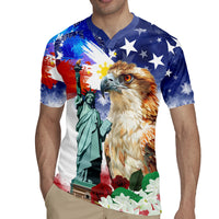 Philippines and American Together Rugby Jersey Filipino Eagle and Statue of Liberty - Wonder Print Shop