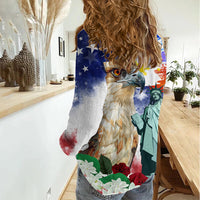 Philippines and American Together Women Casual Shirt Filipino Eagle and Statue of Liberty - Wonder Print Shop