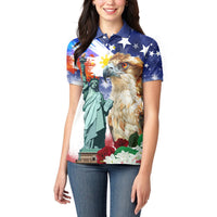 Philippines and American Together Women Polo Shirt Filipino Eagle and Statue of Liberty - Wonder Print Shop