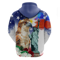 Philippines and American Together Zip Hoodie Filipino Eagle and Statue of Liberty - Wonder Print Shop