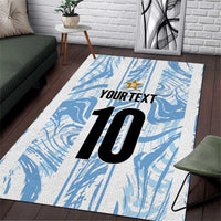 Custom Argentina Champion Football 2024 Area Rug La Albiceleste Campeon de America - Wonder Print Shop