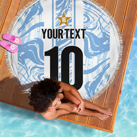 Custom Argentina Champion Football 2024 Beach Blanket La Albiceleste Campeon de America - Wonder Print Shop