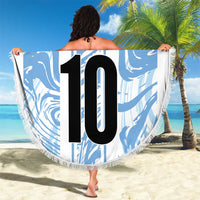 Custom Argentina Champion Football 2024 Beach Blanket La Albiceleste Campeon de America - Wonder Print Shop