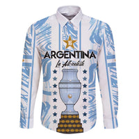 Custom Argentina Champion Football 2024 Family Matching Mermaid Dress and Hawaiian Shirt La Albiceleste Campeon de America - Wonder Print Shop
