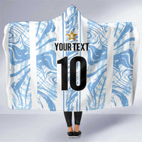 Custom Argentina Champion Football 2024 Hooded Blanket La Albiceleste Campeon de America