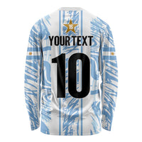 Custom Argentina Champion Football 2024 Long Sleeve Shirt La Albiceleste Campeon de America - Wonder Print Shop