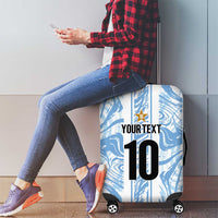 Custom Argentina Champion Football 2024 Luggage Cover La Albiceleste Campeon de America - Wonder Print Shop