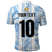 Custom Argentina Champion Football 2024 Polo Shirt La Albiceleste Campeon de America - Wonder Print Shop