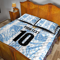 Custom Argentina Champion Football 2024 Quilt Bed Set La Albiceleste Campeon de America - Wonder Print Shop