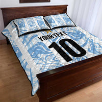 Custom Argentina Champion Football 2024 Quilt Bed Set La Albiceleste Campeon de America - Wonder Print Shop