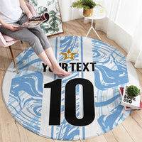 Custom Argentina Champion Football 2024 Round Carpet La Albiceleste Campeon de America